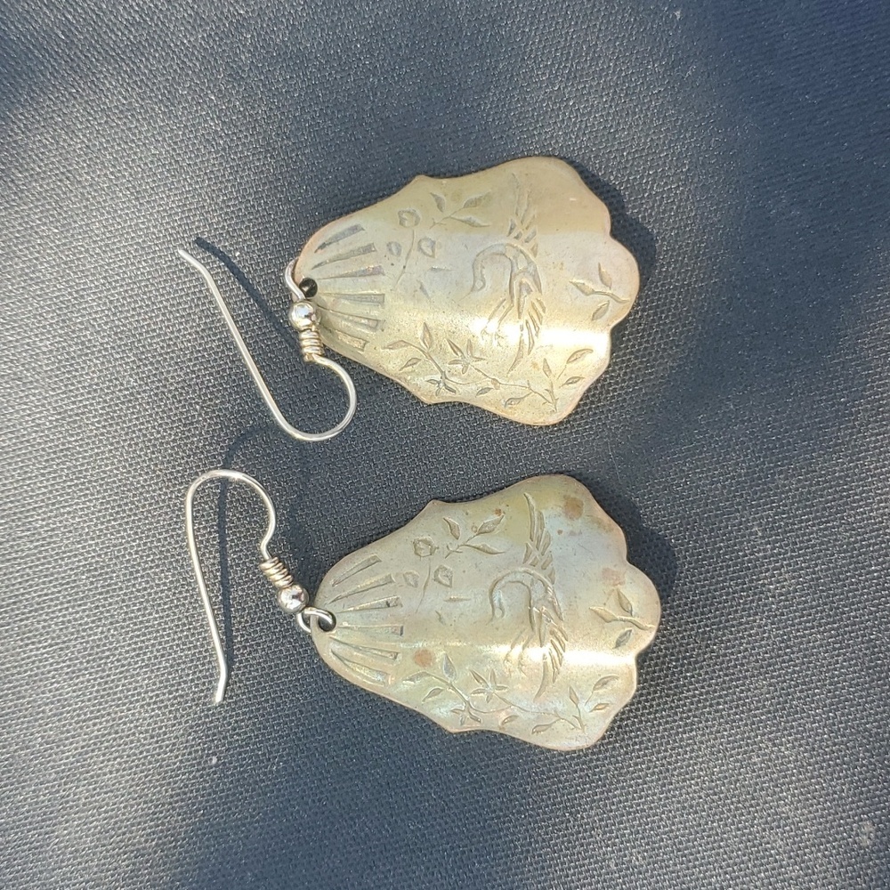 Vintage 80's Brass Earrings.